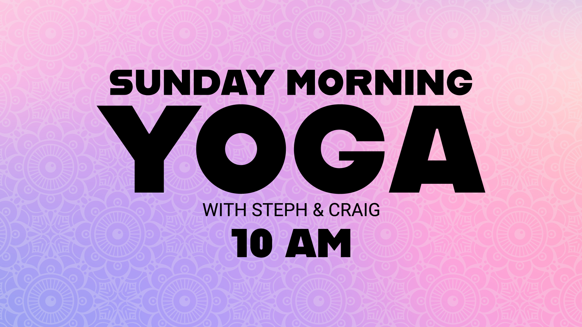 Digital signage yoga class